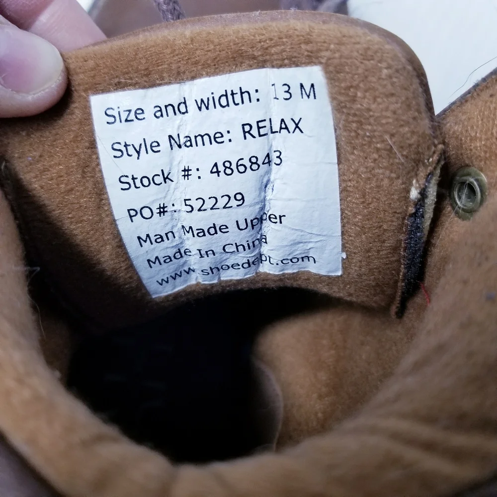 ASHFORD HAYES BOY'S BROWN BOOTS SIZE 13